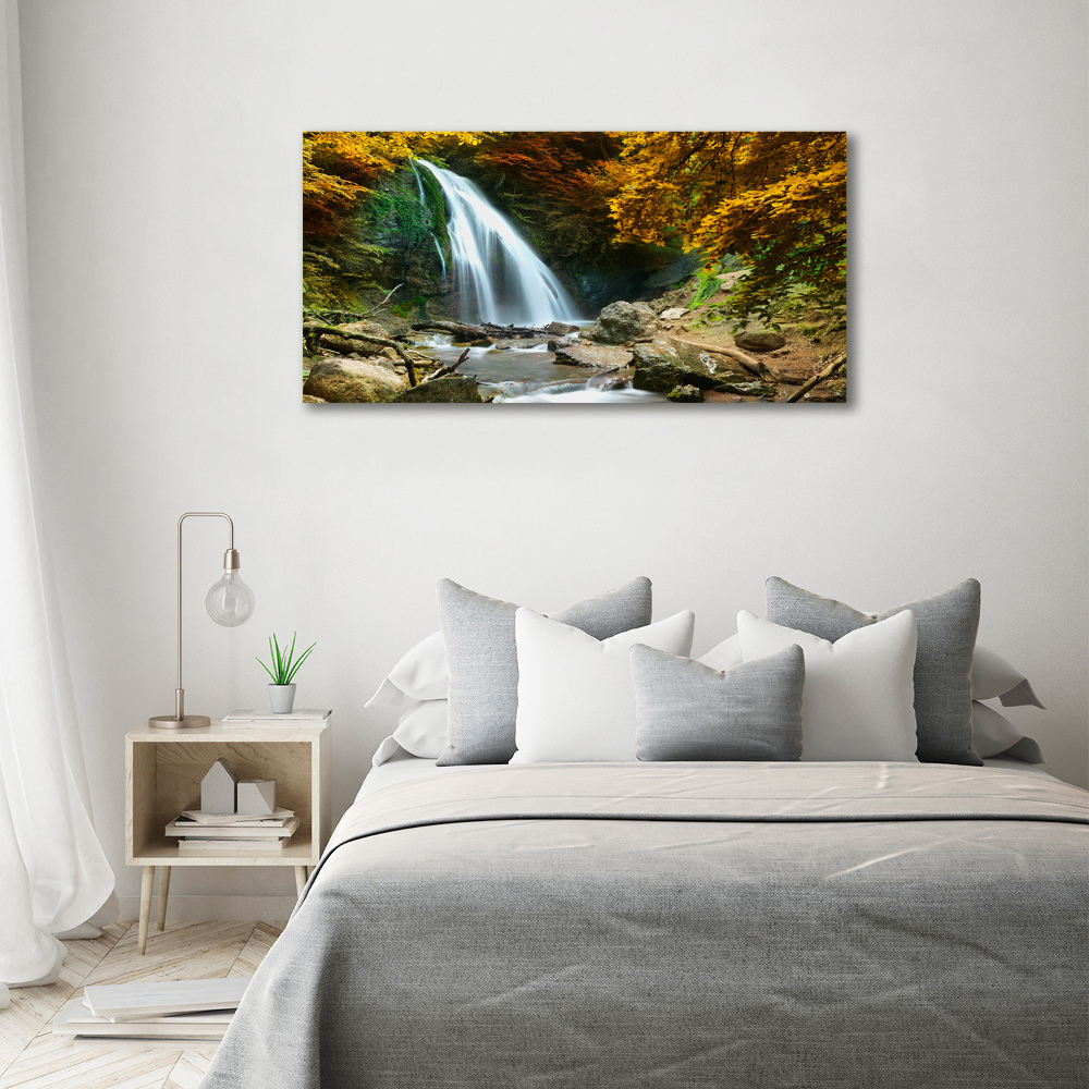 Canvas wall art Waterfall in the forest