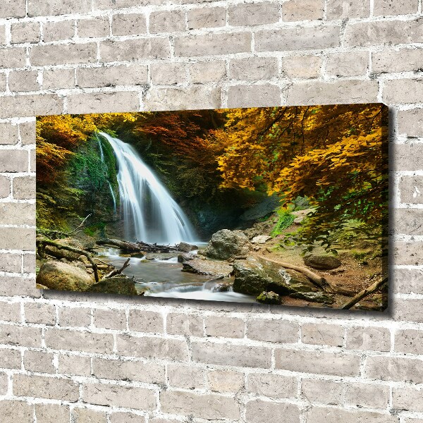 Canvas wall art Waterfall in the forest