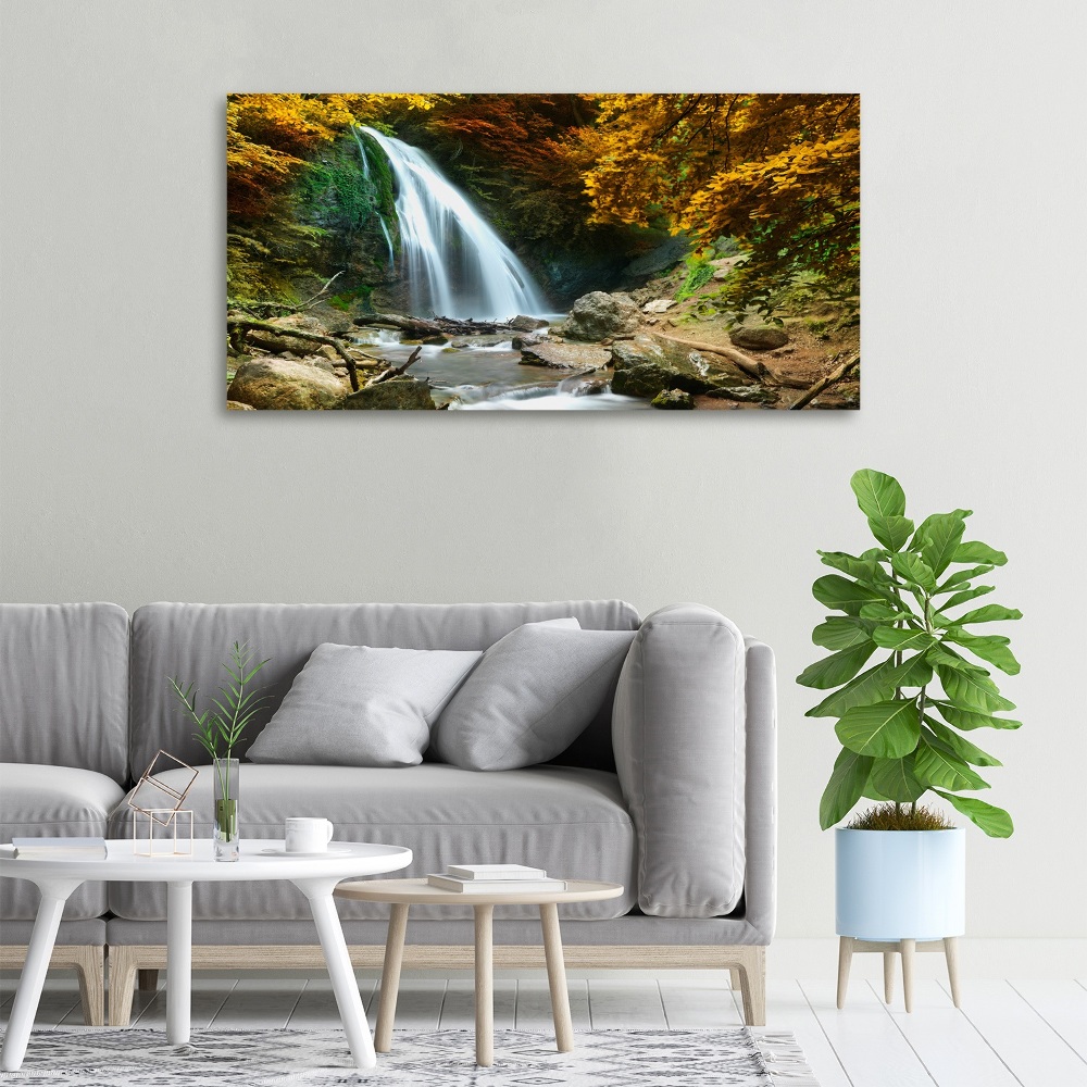 Canvas wall art Waterfall in the forest