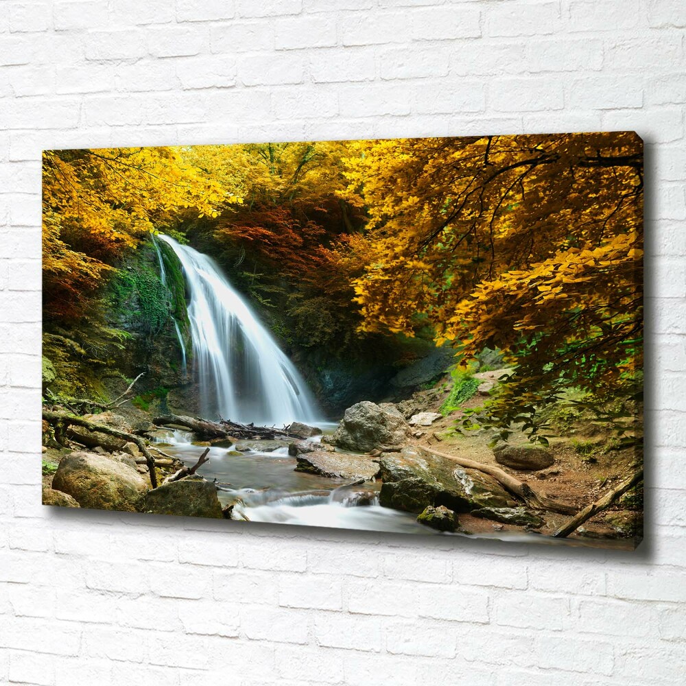 Canvas wall art Waterfall in the forest