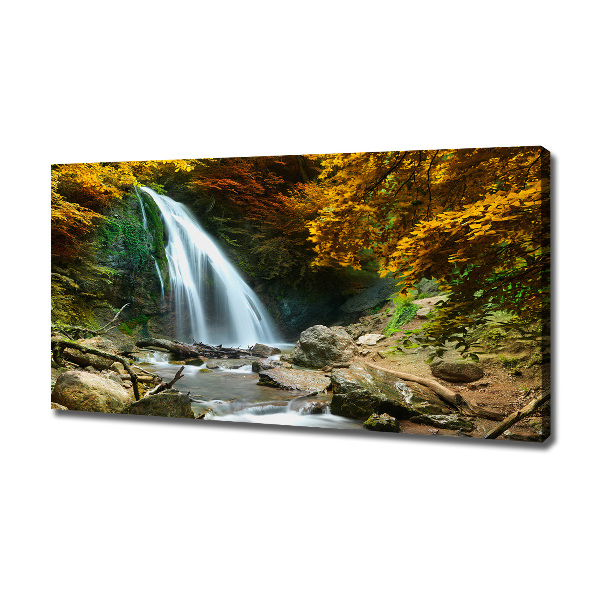 Canvas wall art Waterfall in the forest