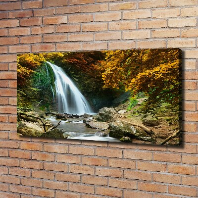 Canvas wall art Waterfall in the forest