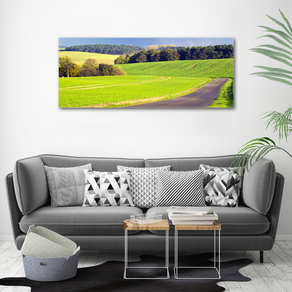 Canvas wall art dirt road