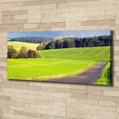 Canvas wall art dirt road