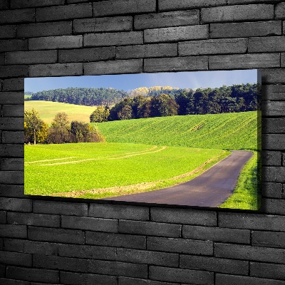 Canvas wall art dirt road