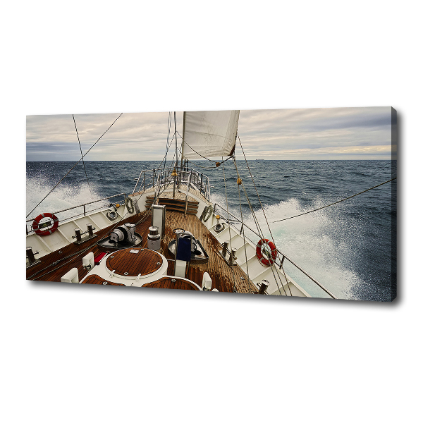 Canvas wall art Sailboat at sea