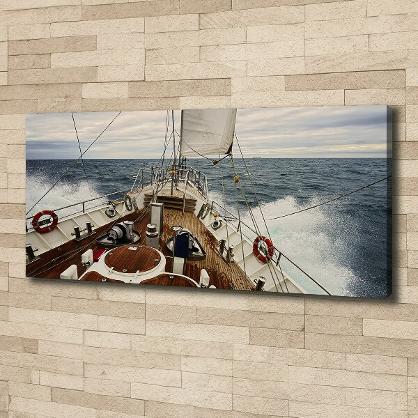 Canvas wall art Sailboat at sea