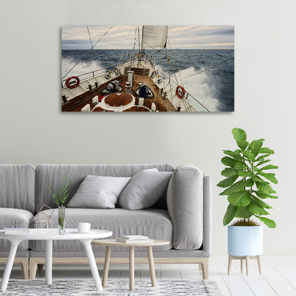 Canvas wall art Sailboat at sea