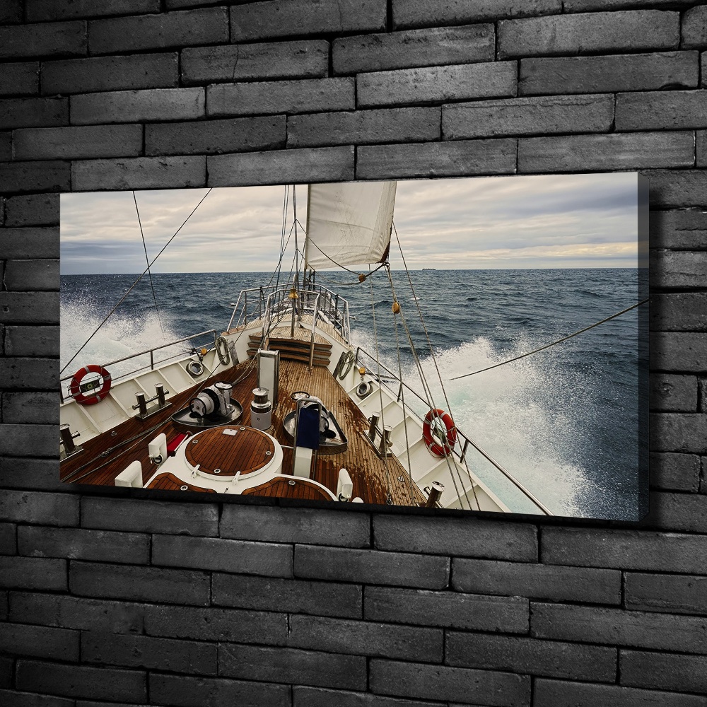 Canvas wall art Sailboat at sea