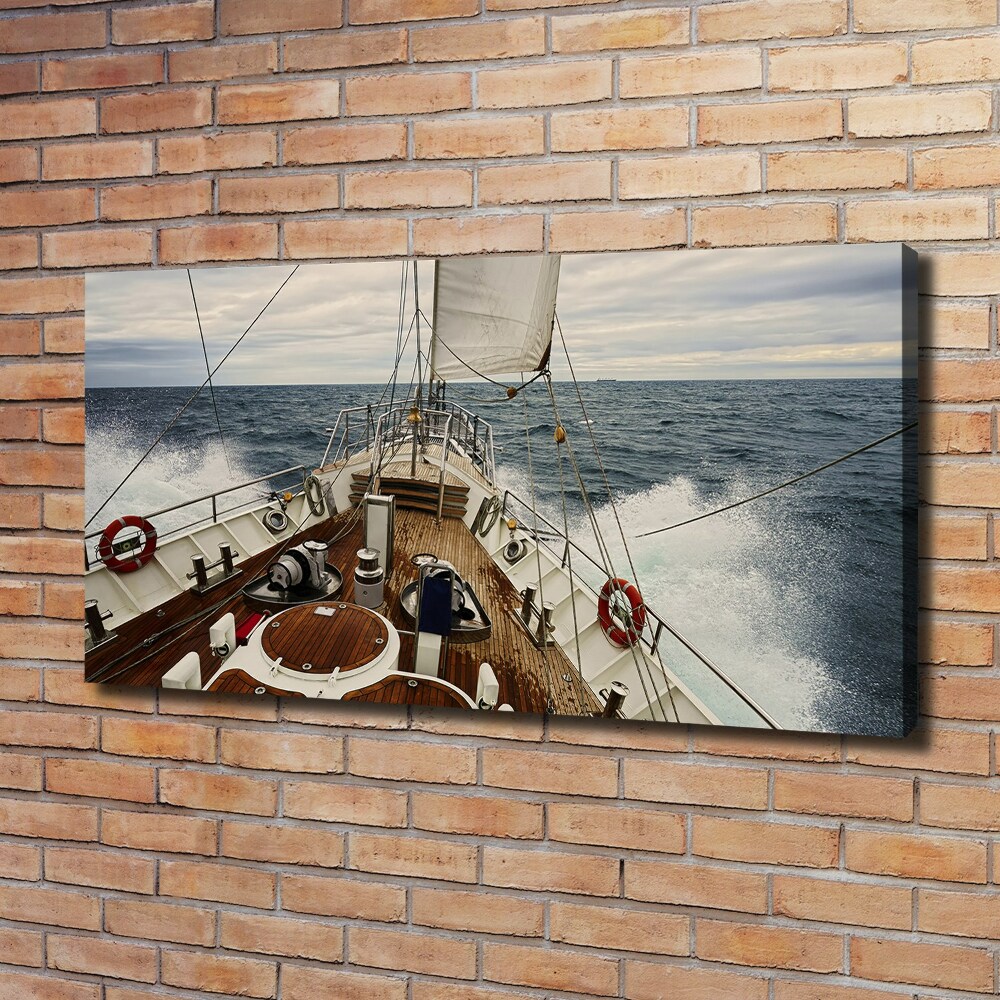 Canvas wall art Sailboat at sea