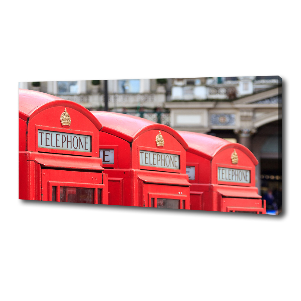 Canvas wall art telephone booth