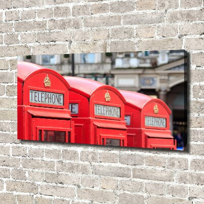 Canvas wall art telephone booth