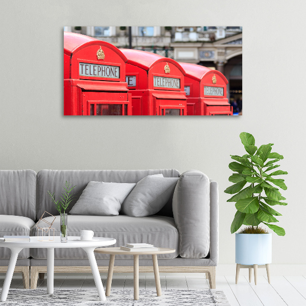 Canvas wall art telephone booth