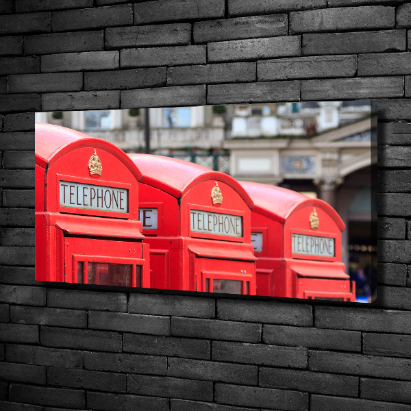 Canvas wall art telephone booth