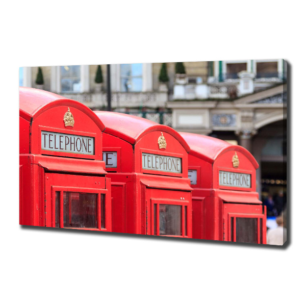 Canvas wall art telephone booth