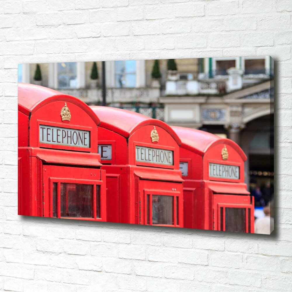 Canvas wall art telephone booth