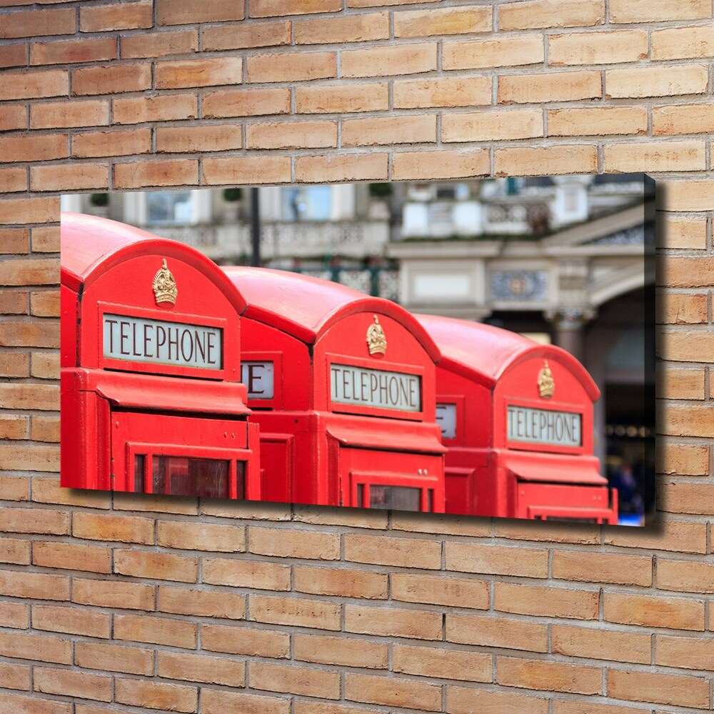 Canvas wall art telephone booth