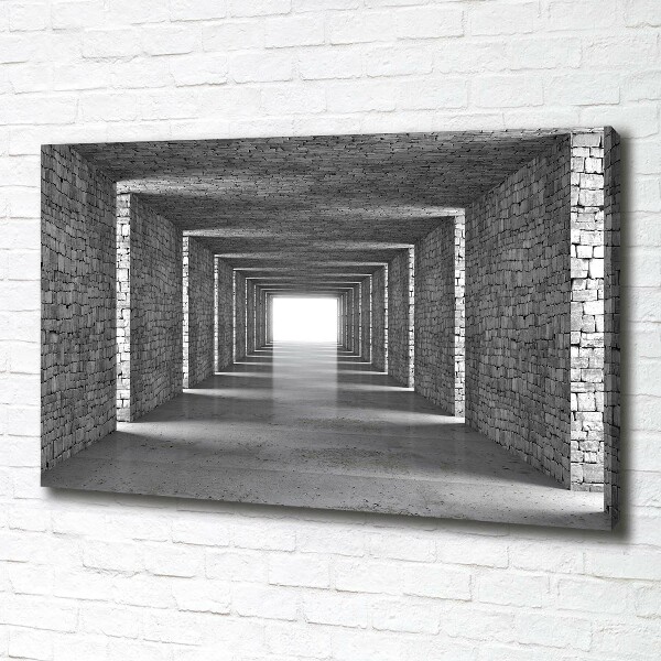 Canvas wall art Brick tunnel