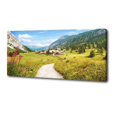 Canvas wall art Pasture in the Alps