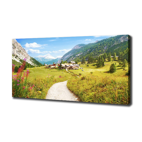 Canvas wall art Pasture in the Alps