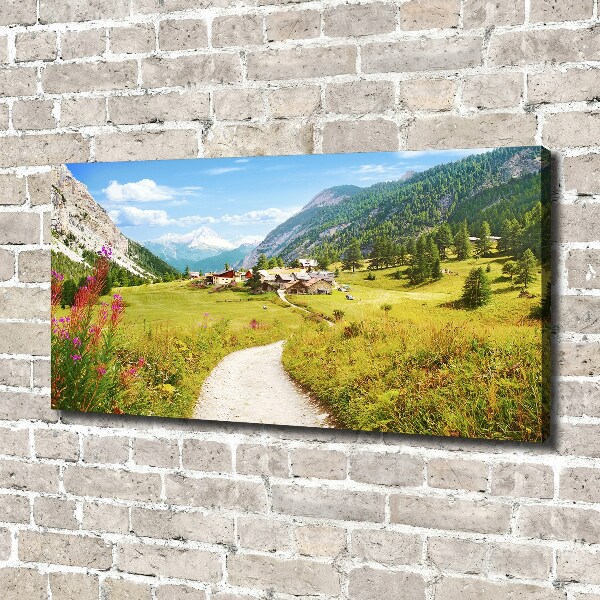 Canvas wall art Pasture in the Alps