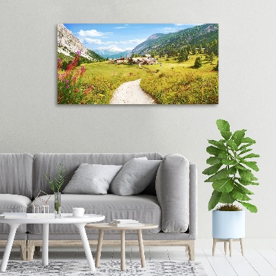 Canvas wall art Pasture in the Alps