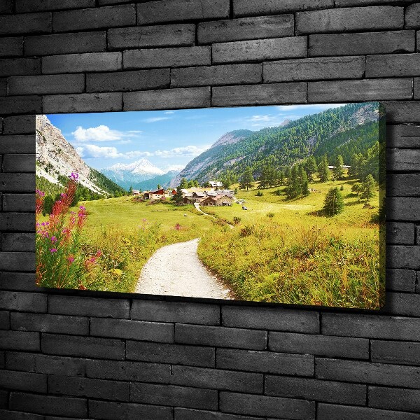 Canvas wall art Pasture in the Alps