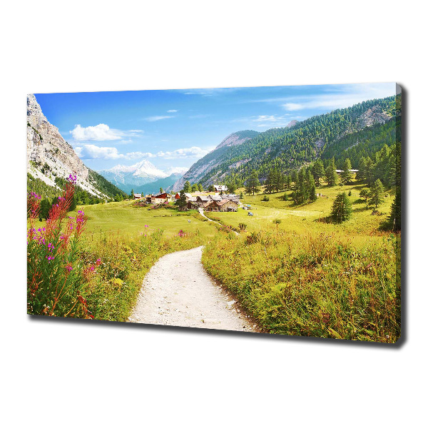 Canvas wall art Pasture in the Alps