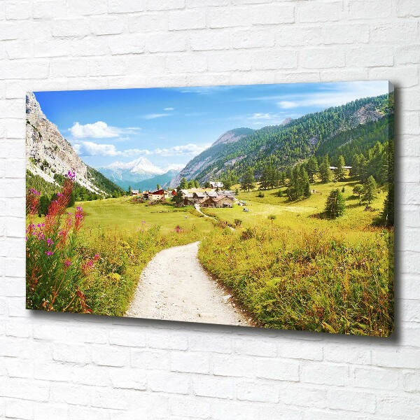 Canvas wall art Pasture in the Alps