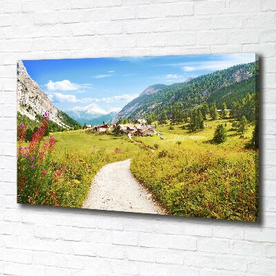 Canvas wall art Pasture in the Alps