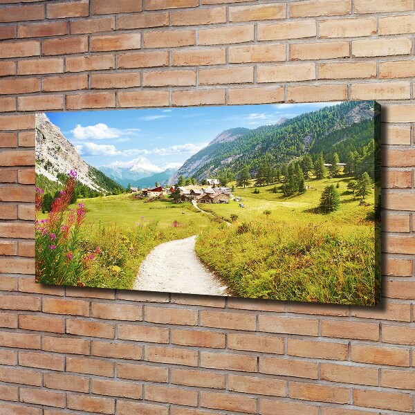 Canvas wall art Pasture in the Alps