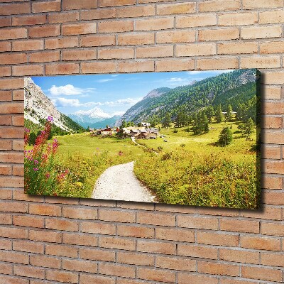 Canvas wall art Pasture in the Alps