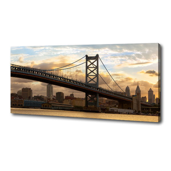 Canvas wall art Philadelphia bridge