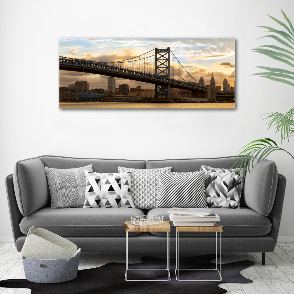 Canvas wall art Philadelphia bridge