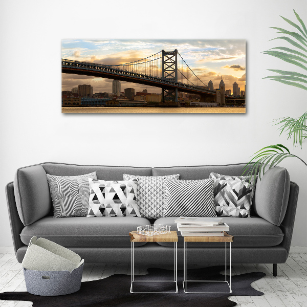 Canvas wall art Philadelphia bridge