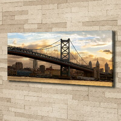 Canvas wall art Philadelphia bridge