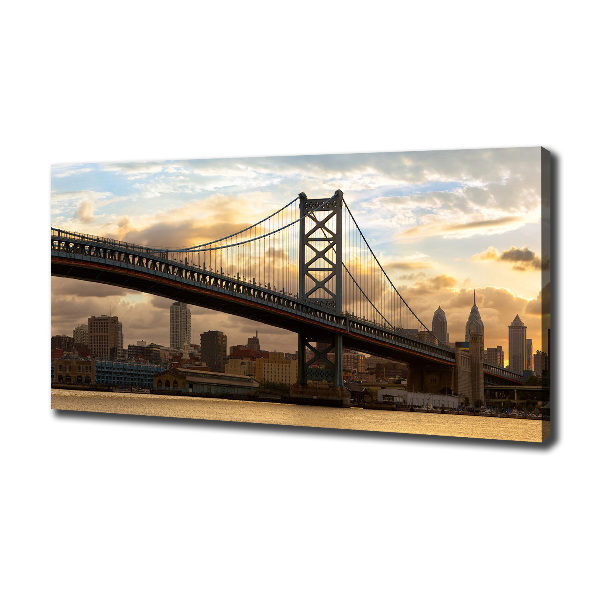 Canvas wall art Philadelphia bridge