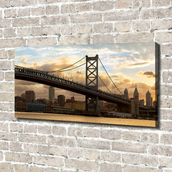 Canvas wall art Philadelphia bridge