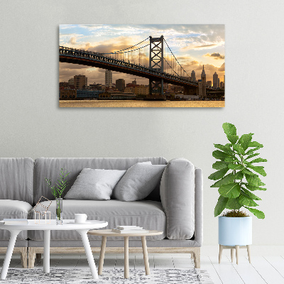 Canvas wall art Philadelphia bridge