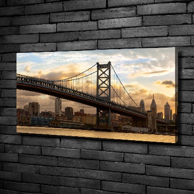 Canvas wall art Philadelphia bridge