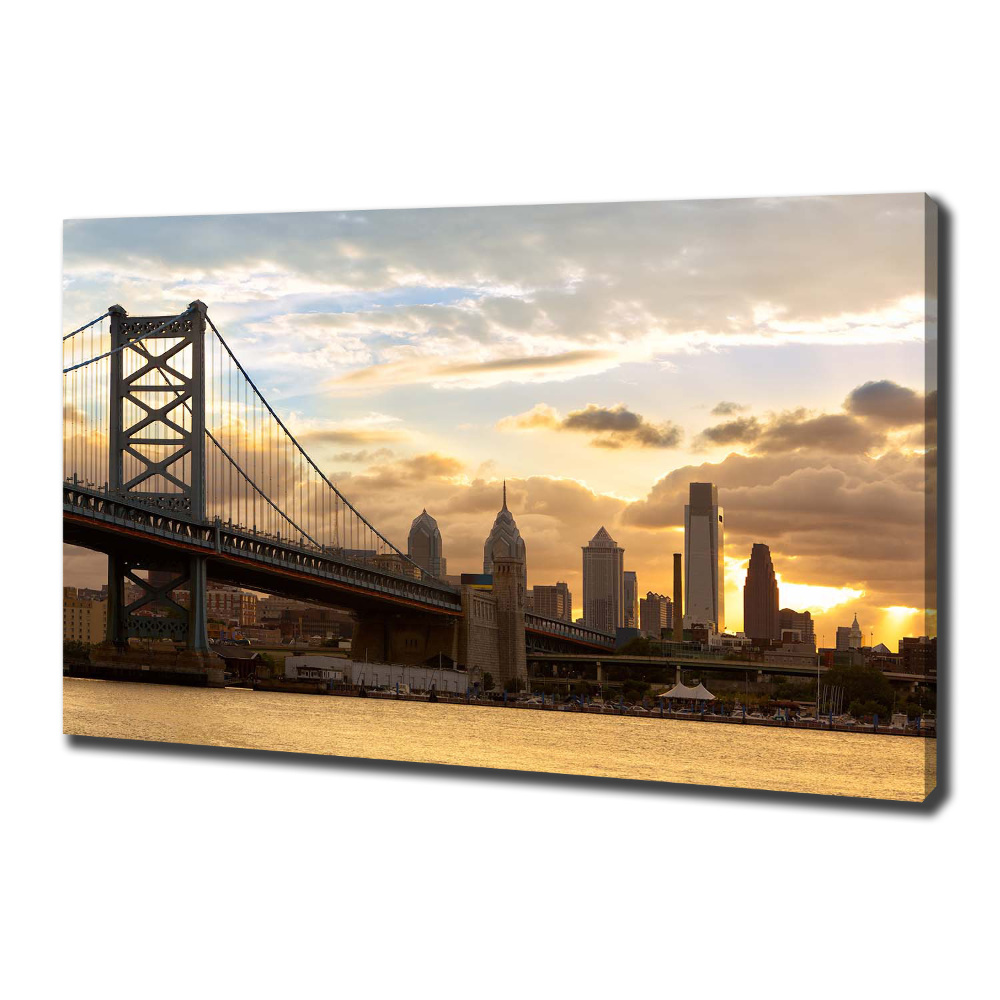 Canvas wall art Philadelphia bridge