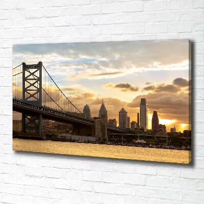 Canvas wall art Philadelphia bridge