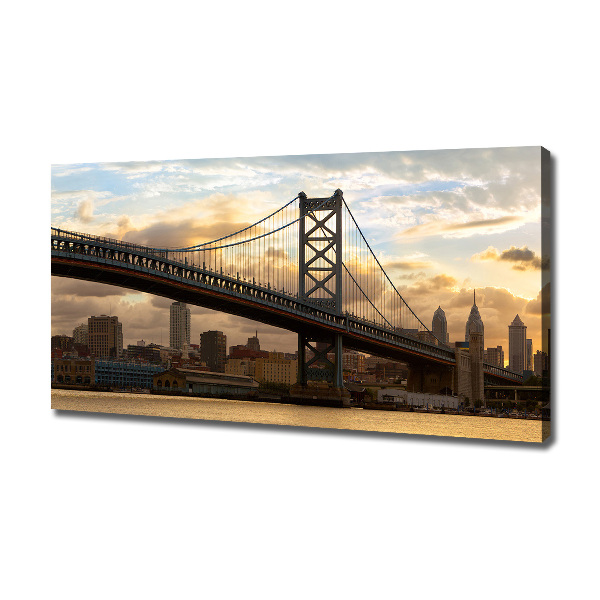 Canvas wall art Philadelphia bridge