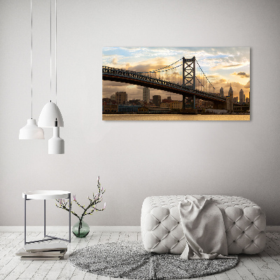 Canvas wall art Philadelphia bridge