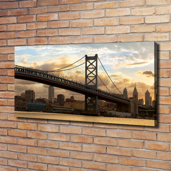 Canvas wall art Philadelphia bridge