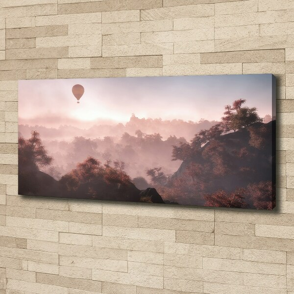 Canvas wall art Balloon above the forest