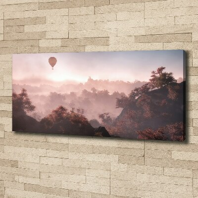 Canvas wall art Balloon above the forest