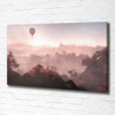 Canvas wall art Balloon above the forest