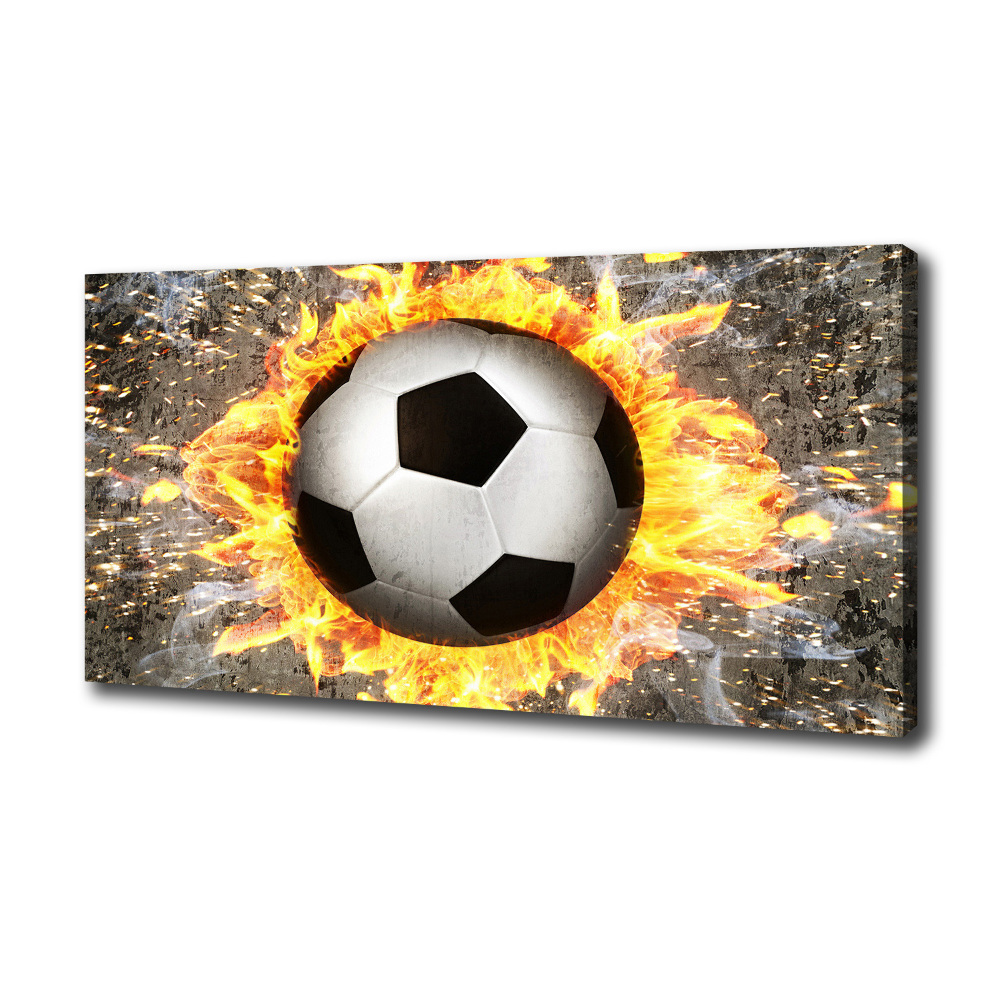 Canvas wall art Burning football saw