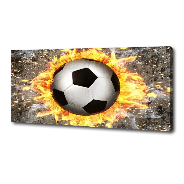 Canvas wall art Burning football saw